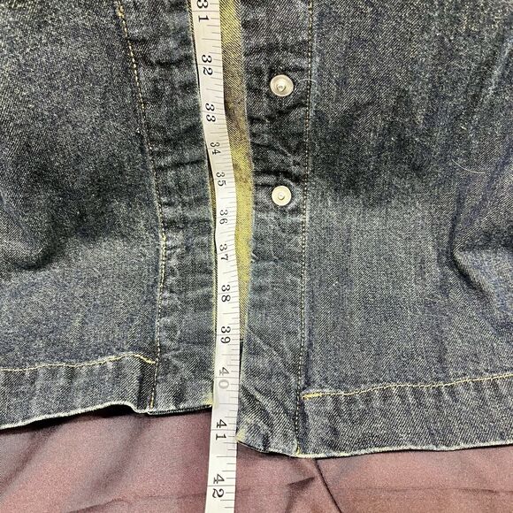 MAVI Gwenyth Y2K Full Front Snap Retro Distressed Denim Dress/Duster Women's M - Picture 11 of 15